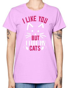 i like you but ilike my cats Style 53# - cats -  Missy T-Shirt