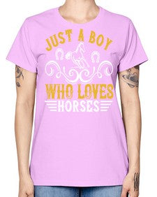 just a boy who loves horses Style 32# - horse -  Missy T-Shirt