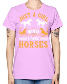 just a girl who loves horses Style 31# - horse -  Missy T-Shirt