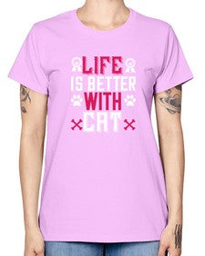 life is better with cat Style 65# - cats -  Missy T-Shirt