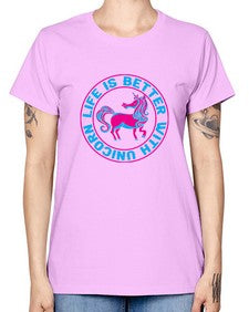 life is better with unicorn 251# - unicorn -  Missy T-Shirt