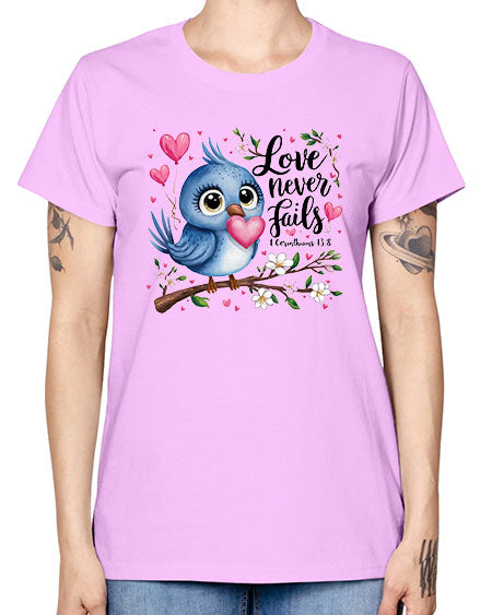 love never fails 63# - birds -  Missy T-Shirt