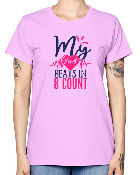 my heart beats in count 1740# - cheer -  Missy T-Shirt