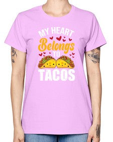my heart belongs to tacos 1423# - tacos -  Missy T-Shirt
