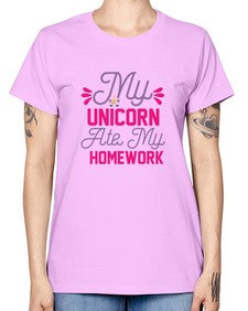 my unicorn ate my homework 324# - unicorn -  Missy T-Shirt