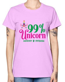 ninety nine percent unicorn 325# - unicorn -  Missy T-Shirt