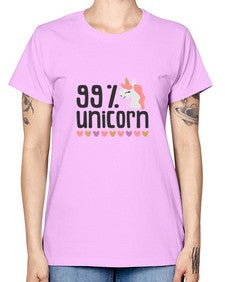 ninety nine percents unicorn 6879# - unicorn -  Missy T-Shirt