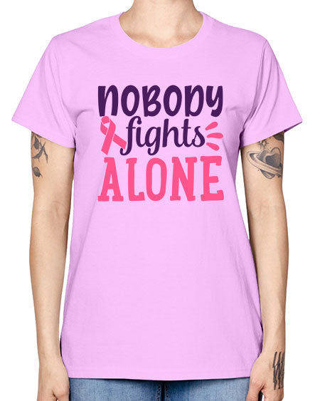 nobody fights alone Style 6# - breast cancer -  Missy T-Shirt