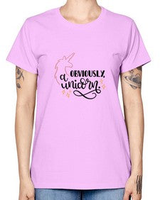 obviously a unicorn 334# - unicorn -  Missy T-Shirt