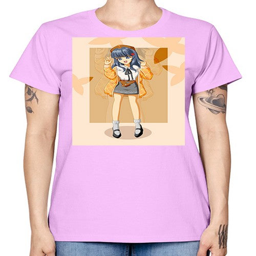 of beautiful girl with jacket 132# - anime -  Missy T-Shirt