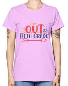 peace out fifth grade 619# - fifth grade -  Missy T-Shirt