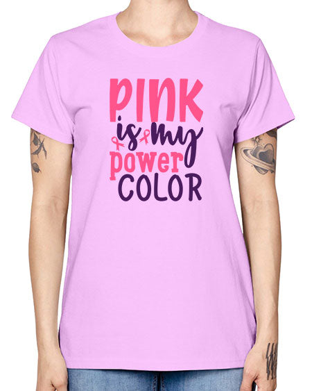 pink is my power color Style 5# - breast cancer -  Missy T-Shirt