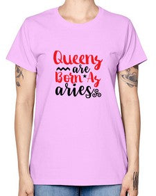 queens Are Born As Aries 384# - aries -  Missy T-Shirt