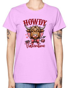 retro vintage howdy valentine bow 1016# - western -  Missy T-Shirt