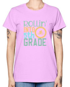 rollin into fifth grade 775# - fifth grade -  Missy T-Shirt