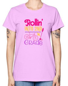 rollin into second grade 783# - second grade -  Missy T-Shirt