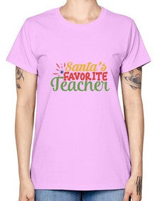 santas favorite teacher Style 351# - teacher -  Missy T-Shirt