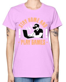 stay home and play game 153# - video games -  Missy T-Shirt