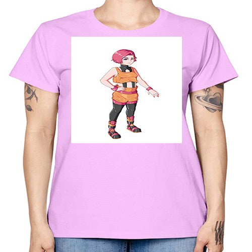 street girl wear orange outfit16# - anime -  Missy T-Shirt