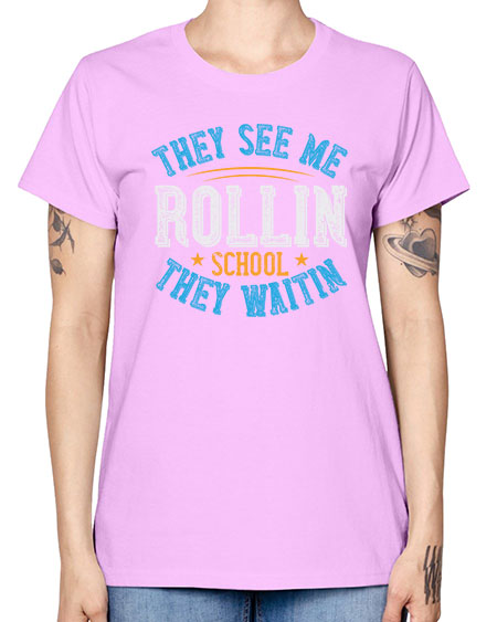they see me rollin school they waitin Style 1541# - Bus Driver -  Missy T-Shirt