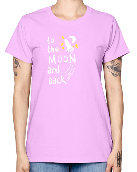 to the moon and back 9# - moon -  Missy T-Shirt