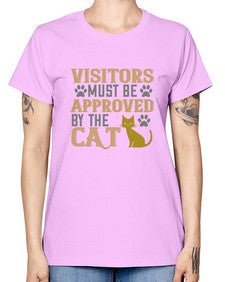 visitors must beapprovedby the cat Style 122# - cats -  Missy T-Shirt