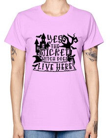 yes the wicked witch does live here 2# - witch -  Missy T-Shirt