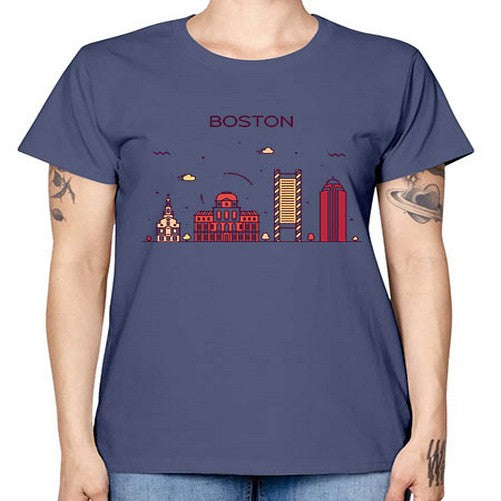 Boston 481# - cities -  Missy T-Shirt