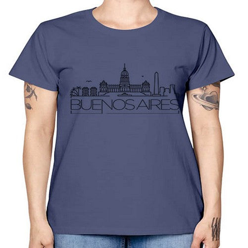 Buenos Aires Minimal Skyline 512# - cities -  Missy T-Shirt