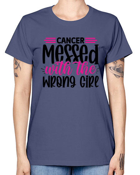 Cancer Messed with the Wrong Girl 29# - breast cancer -  Missy T-Shirt