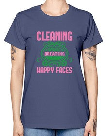 Cleaning spaces creating happy faces Style 93# - cleaner -  Missy T-Shirt