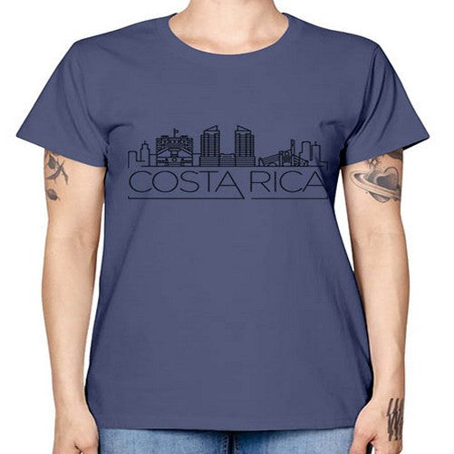 Costa Rica Minimal Skyline 631# - cities -  Missy T-Shirt