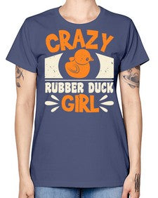 Crazy Rubber Duck Girl Style 4# - ducks -  Missy T-Shirt
