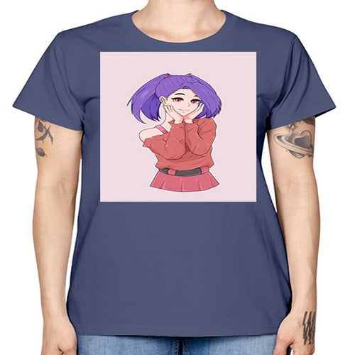 Cute girl with cute pose 138# - anime -  Missy T-Shirt
