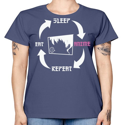 Eat Sleep Anime Repeat Anime Anime 226# - anime -  Missy T-Shirt
