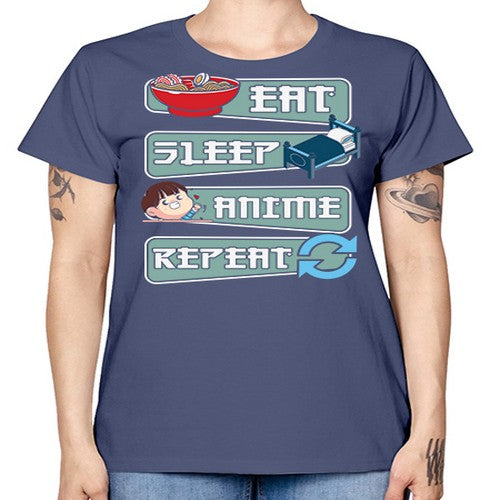 Eat Sleep Anime Repeat Anime Manga 227# - anime -  Missy T-Shirt