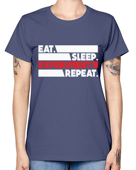 EatSleepExperimentRepeatScientistSkinite Scientist Skinite 274# - general science -  Missy T-Shirt