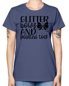 Glitter bows and pointed toes 130# - ballet -  Missy T-Shirt