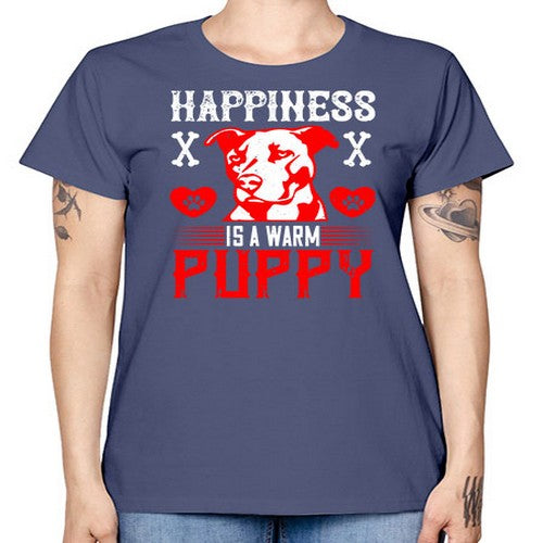 Happiness is a warm puppy Style 201# - dogs -  Missy T-Shirt