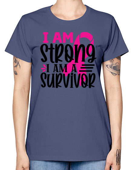 I Am Strong I Am a Survivor 19# - breast cancer -  Missy T-Shirt