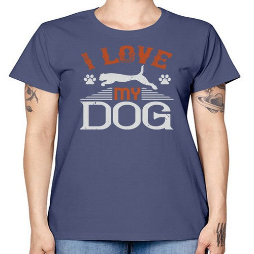 I Love My Dog Style 189# - dogs -  Missy T-Shirt