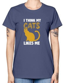 I Think My Cats - cats -  Missy T-Shirt