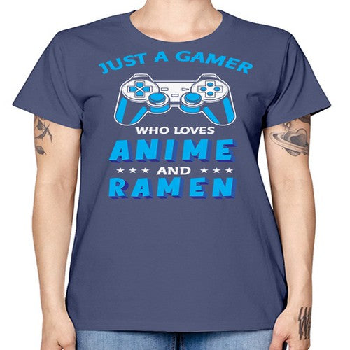 Just A Gamer Who Loves Anime and Ramen 262# - anime -  Missy T-Shirt