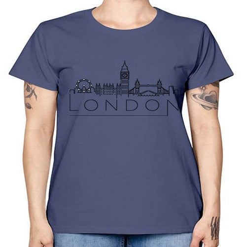 London Minimal Skyline 1155# - cities -  Missy T-Shirt