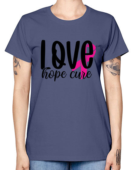 Love Hope Cure 13# - breast cancer -  Missy T-Shirt