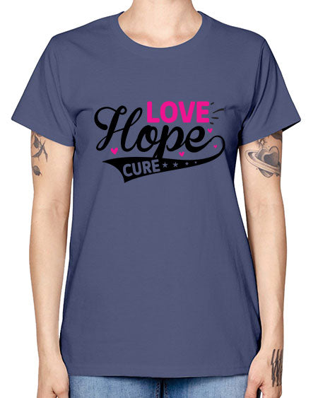 Love Hope Cure 14# - breast cancer -  Missy T-Shirt