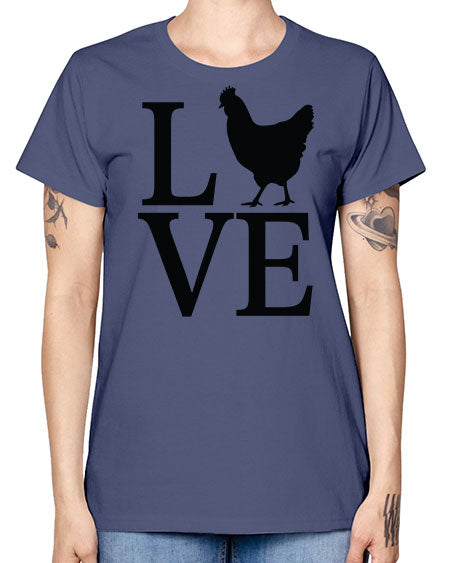 Love - chicken -  Missy T-Shirt