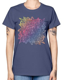 Mandala Teach Love Inspire Rainbow Glitter 762# - mandala -  Missy T-Shirt