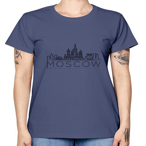Moscow Minimal Skyline 1353# - cities -  Missy T-Shirt