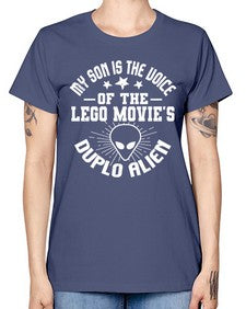 My son is the voice of the logo movies 34# - ufo -  Missy T-Shirt